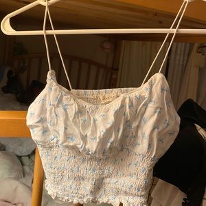 Cropped rusched tank